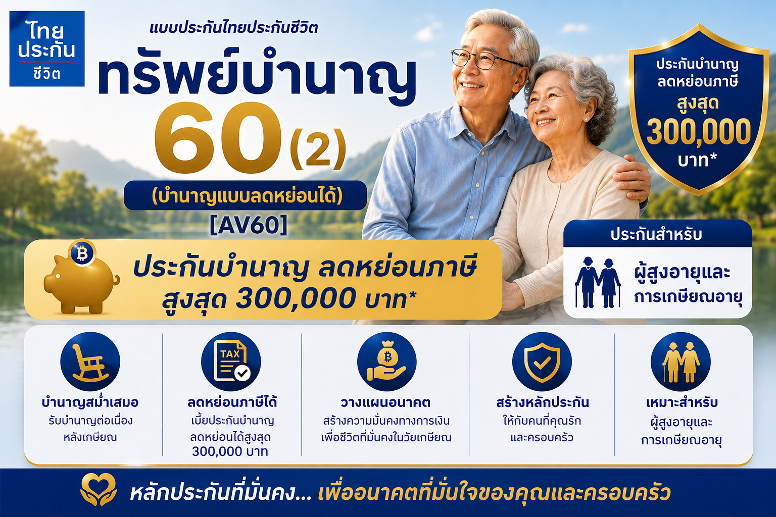 แบบประกัน ทรัพย์บำนาญ 60 สำหรับผู้สูงอายุและการเกษียณอายุ