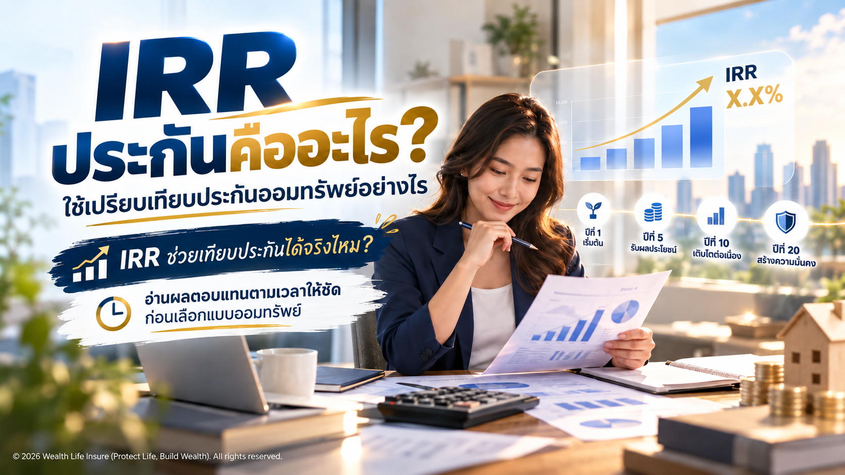 IRR ประกันคืออะไร? ใช้เปรียบเทียบประกันออมทรัพย์อย่างไร