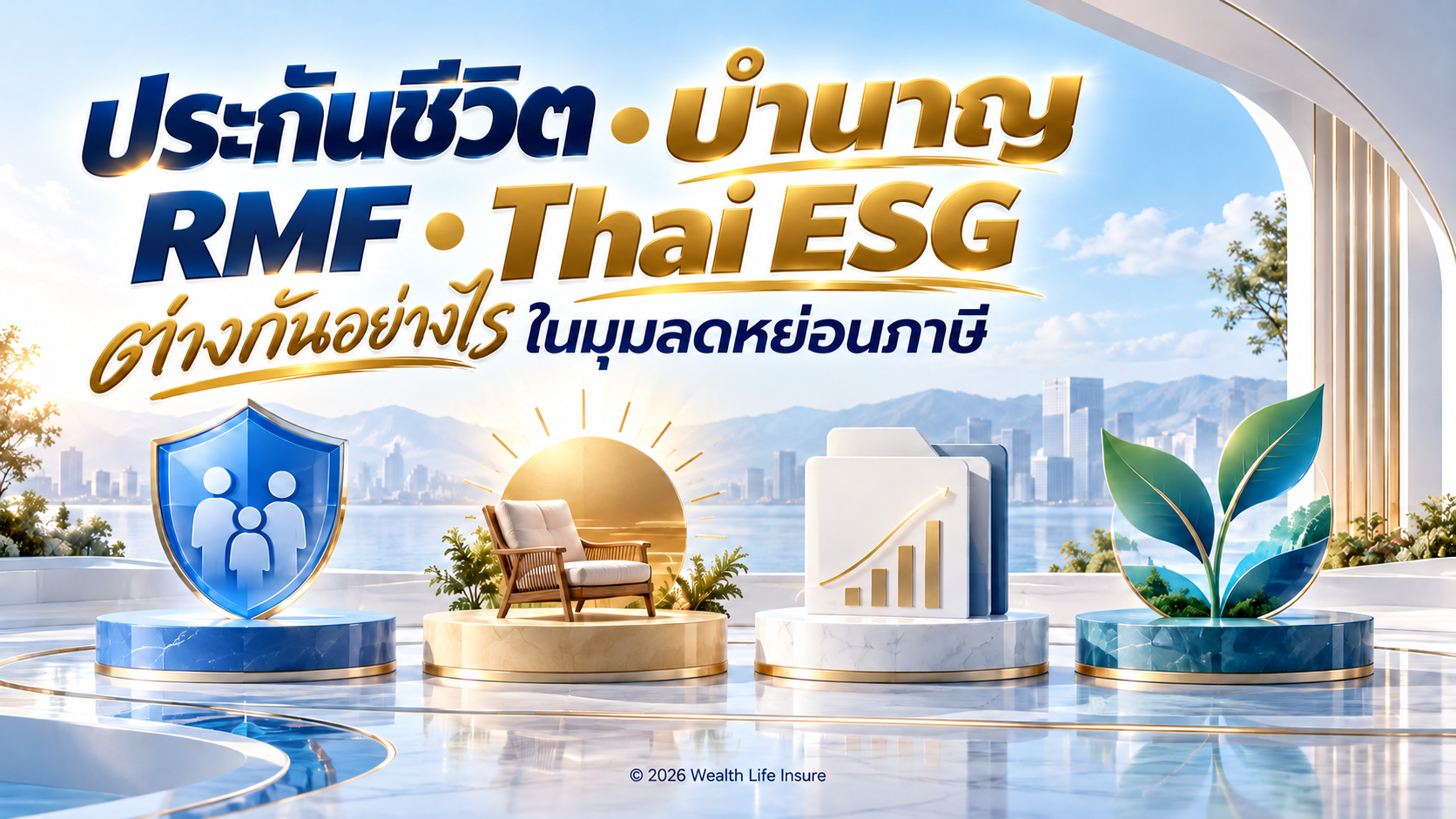ประกันชีวิต ประกันบำนาญ RMF และ Thai ESG ต่างกันอย่างไรในมุมลดหย่อนภาษี