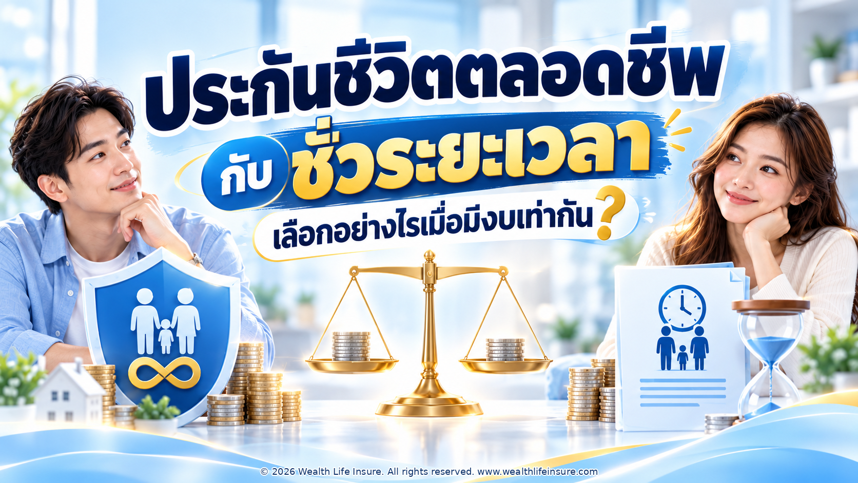ประกันชีวิตตลอดชีพกับชั่วระยะเวลา เลือกอย่างไรเมื่อมีงบเท่ากัน?